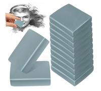 NIYANGLE 12 piezas Moldeables para Dibujo Amasada Suave y Precisa Borrador para Lápiz y Esbozos Artísticos Resistente y Reutilizable para Artistas