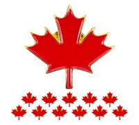 NIYANGLE 12 Piezas Pin de Solapa Esmaltado de Metal Hoja de Arce Roja para Día de Canadá, Ligero y Portátil, Adecuado para Ropa, Bolsos y Souvenirs