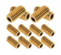 NIYANGLE 12 Tornillos Metálicos Dorados M3x6 para Selletas de Puente de Guitarra Eléctrica, Ajuste de Altura para Mejorar Calidad de Sonido en Presentaciones y Práctica