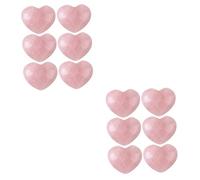 NIYANGLE 12piezas Corazón De Natural Para Sanación y Decoración Del Hogar Piedras De Chakra Forma De Corazón Para y Energía Positiva