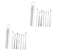 NIYANGLE 14 Piezas 1 Juego Traje De Oreja Depilador De Orejas Cuchara Para La Oreja Recogedor De Cera Del Oído Extracción De Cerumen Viajar Acero Inoxidable Limpiando Suministros Cuidado
