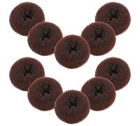 NIYANGLE 15 Piezas Soporte para Moño Tipo Donut Pequeño Café Formador de Moños para Bailarinas y Niñas Máquina para Hacer Bollos en Clases y Ensayos Accesorio para Organizar
