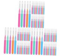 NIYANGLE 150 Piezas cepillo interdental cepillo interespacial cepillo de laminación de cejas cepillos interdentales cepillo de de cerdas suaves cepillo de frenos púas de pincel