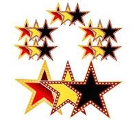 NIYANGLE 18 Hojas de Recortes de Estrellas de Cartulina Purpurina para Decoración de Fiestas y Tablones, Diseño para Reutilizables, Ideales para Eventos y Noches de Cine