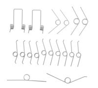 NIYANGLE 18 Piezas Kit de Resortes de Torsión para Bisagra de Tapa de Cubo de Basura, Acero Inoxidable Plata, Rendimiento Estable, Ajuste Preciso para Proyectos DIY Hogar