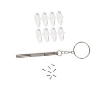NIYANGLE 1juego Kit De Almohadillas Nasales De Silicona Para Gafas Con Destornillador Suaves y Antideslizantes Accesorios Para Reparación De Gafas Compatible Con Varios Modelos