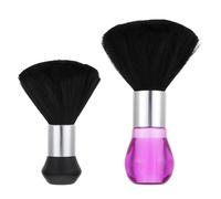 NIYANGLE 2 Cepillos de Peluquería para Limpiar Cabello Roto en Barbershop, Plástico y Nylon, Fáciles de Limpiar, No Dañan la Piel