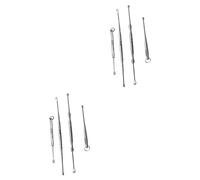 NIYANGLE 2 Juegos 4 Piezas Auricular De Aleación De Titanio Orejera Espiral