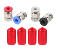 NIYANGLE 2 Juegos Conector de Tubo para Accesorios de Impresora 3d, Conector de Ptfe para Impresora 3d, Plástico y Metal, Pc4-m6, 4x2.5mm, para Secador de Filamento y Extrusor