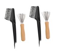 NIYANGLE 2 Juegos conjunto de herramientas de limpieza rastrillo para limpiar el cabello Suave herramienta de limpieza de cepillos cepillo de fregar para limpiar abdominales