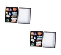 NIYANGLE 2 Juegos de Cristal Natural de Accesorios Decorativos para y Yoga Piedras de Chakra Portátiles para Sanación y Decoración