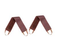 NIYANGLE 2 Piezas Aplicación de Aceite para Espalda Herramienta de Pintura Corporal Strap Estirador de Espalda Marrón