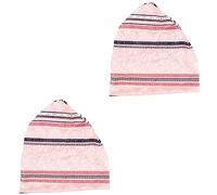 NIYANGLE 2 Piezas Baotou Gorras De Calavera Gorro De Quimioterapia Tapa Del Capó Gorro De Dormir Gorro De Pelo Sombrero De Enano Hiyab Satinado Algodón Gorro De Ducha De Las Mujeres Bohemio