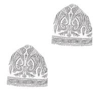 NIYANGLE 2 Piezas Baotou Gorro De Dormir Sombrero De Enano Sombreros Gorras Gorros De Quimio Para Mujer Tapa Del Capó Gorro De Pelo Gorras De Calavera Venda Algodón Elástico De Las Mujeres