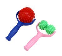 NIYANGLE 2 Piezas Bola De Masaje Rodillo Con Asa Unidades De Plástico Herramienta Para Aliviar El De Manos y Cuerpo Rodillo Corporal Para Hombros