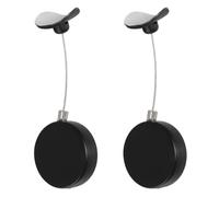 NIYANGLE 2 Piezas Candado de Cable Antirrobo Retráctil Automático Cable de Acero Negro de 1 Metro, Portátil y Resistente a Cortes para Uso Diario y Equipo Exterior