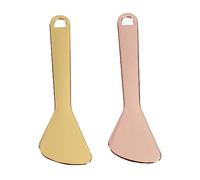 NIYANGLE 2 Piezas Cucharas de Crema para Ojos Herramientas de Maquillaje Doradas y Rosa Dorada para Masaje Facial de Ojos Cansados y Cuidado