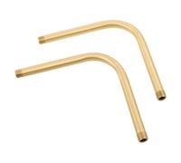 NIYANGLE 2 Piezas de Vástago de Extensión para Lámpara de Techo de Cobre Curvado Rosca M10, Estructura Hueca Ligera y Resistente para Iluminación Hogar