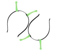 NIYANGLE 2 Piezas Diadema Alienígena Luminosa Antenas Verdes de Plástico para Halloween y Carnaval, Accesorio Divertido y Brillante para Disfraz y Fiesta Nocturna