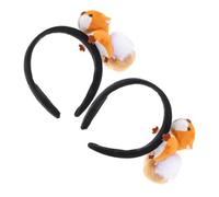 NIYANGLE 2 piezas Diademas de Ardilla de Peluche Suaves y Elásticas para Fiestas y Cosplay Accesorio Animal Divertido y Cómodo para Eventos