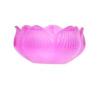 NIYANGLE 2 Piezas Exquisito Candelabro de Forma de Loto Adorno de Vidrio Delicado Adorno para Consagración de Velas Eventos Especiales