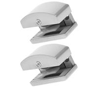 NIYANGLE 2 piezas Guías para Puertas de Ducha Ajustables Tope Antioscilación de Aluminio y Goma Repuestos para Puertas Correderas de Vidrio Instalación Rápida y Alineación Estable