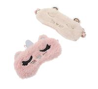 NIYANGLE 2 Piezas Máscaras para Antifaces de Ojos Transpirables para Suave y Cómodo Rosa