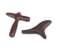 NIYANGLE 2 Piezas Palo De Acupuntura Herramientas De Madera Gua Sha Masajeador Raspador Placas De Masaje De Jade Palo De Masaje Para Raspar Madera Palo De Punta Conjunto De Raspador Manual