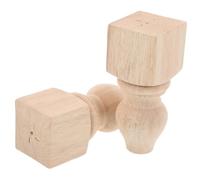 NIYANGLE 2 Piezas Patas de Madera Maciza sin para Muebles Diseño Tallado Artístico para Sofás Mesas y Armarios Personalizables para Proyectos DIY