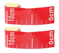 NIYANGLE 2 piezas Pegatina Medidor Agua Autoadhesiva Regla Medición Tanque Resistente Agua y Humedad Roja