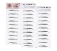 NIYANGLE 2 Piezas Pegatinas Para Cejas Cejas Artificiales De Imitación Efecto De Pelo Para Hombres y Mujeres Herramienta Para Plantillas Para Tipo Unidades