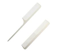 NIYANGLE 2 Piezas Peine de Corte de Cabello Inoxidable para Hombres y Mujeres Accesorios de Peluquería Peine Antiestático para Cortes de Cabello Secos y Húmedos Plata
