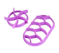 NIYANGLE 2 Piezas Prensa para Hornear Pan y Pasteles de Plástico Pp Forma Redonda y Ovalada, Molde Fácil de Desmoldar para Utensilios de Repostería en Cocina