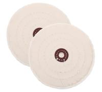 NIYANGLE 2 Piezas Ruedas de Pulido de Algodón para Amoladora de Banco Disco Abrasivo Pulidor para Metal Piedra Madera y Joyería