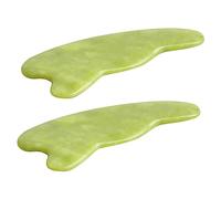 NIYANGLE 2 Piezas Tablero De Raspado Tabla Raspadora De Cara y Cuerpo Herramienta Para Raspar La Cara Herramienta De Punto Gatillo Masajes Naturales Piedra Raspar La Piel Jade Xiuyan