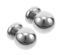 NIYANGLE 2 Piezas Tapas Decorativas de Acero Inoxidable para Postes de Barandilla 32 Mm Bola Integrada, Remates Resistentes para Escaleras, Terrazas y Protección de Vallas Exteriores