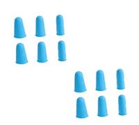 NIYANGLE 2 Series Guantes De Silicona Para Dedos Protector Para Arte Color Azul Flexibles Y Resistentes Al Calor Para Uso Diario 12 Piezas X 2