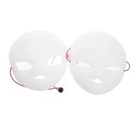 NIYANGLE 2 Unidades Máscara de Mascarada para Pintar Superficie Ligera y Material de Plástico y Malla para Eventos y Fiestas de Disfraces