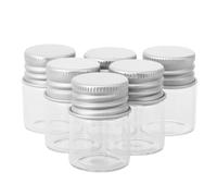 NIYANGLE 20 Botellas de Vidrio Transparente de 5 Ml Tapa de Aluminio Frascos Pequeños para Almacenamiento Decoración y Manualidades DIY Envases Reutilizables para Perfumes y Regalos