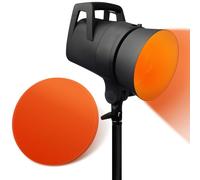 NIYANGLE 20 Filtros de Gel para Iluminación de Escenario - Hojas Correctoras de Color Ámbar Cálido de 74 Cm - Discos Redondos para Focos Y Luces Estroboscópicas - Filtros de Color para Iluminación