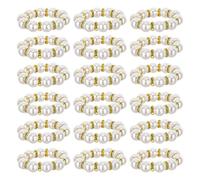 NIYANGLE 20 Servilleteros para Bodas y Fiestas en Color Amarillo Anillos Redondos para Servilletas Cuentas de Imitación Decoración Elegante para Mesas de Cena y Eventos Obsequios