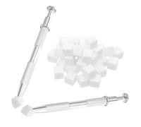 NIYANGLE 200 Piezas Unidades Esponjas Suaves para Uñas Gel Aplicador Esponja Difuminado con Pinza Agarre Herramienta Reutilizable para Manicura DIY Profesional y Principiantes