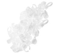 NIYANGLE 200piezas Anillo De Pegamento Para Pestañas Soporte Portátil Para Extensiones De Pestañas Copas Para Pigmento Anillos De Plástico Compacto y Ligero
