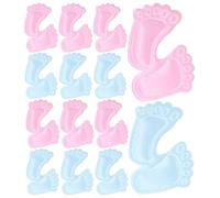 NIYANGLE 200piezas Género Revelado Decoraciones Huellas de Pies Rosa y Azul No Tejidas Accesorios para Fotos Shower Confeti para Celebrar el Nacimiento Decoración para Fiesta de Revelación