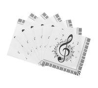 NIYANGLE 20piezas Servilletas De Papel Para Fiestas Con Notas Musicales Decorativas y Desechables Pañuelos De Papel Para Suministros Para Invitados Limpieza Higiénica y Fácil Celebraciones