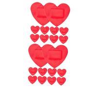 NIYANGLE 20piezas Vendajes Adhesivos Forma De Parche Transpirable Para Cuidado De Heridas Manualidades Color Rojo