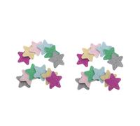 NIYANGLE 24 Piezas Limas de Uñas Forma de Estrella con Purpurina Mini Bloques Pulidores para Manicura y Pedicura Esponja Suave para Forma y Brillo Diseño Navideño Resistente y Versátil para