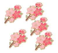 NIYANGLE 25 Alfileres de Flor de Cerezo de Aleación Rosa, Prendedor Multipropósito Elegante para Camisa Rosa y Citas Románticas