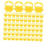 NIYANGLE 250 Unidades De Soportes Para Pegamento Adhesivos Para Extensiones De Pestañas Anillos Adhesivos Para Pestañas Hexagonales Para Pegamento