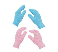 NIYANGLE 2pares Guantes Exfoliante Duraderos Cómodos Baño Ducha Limpia Profunda